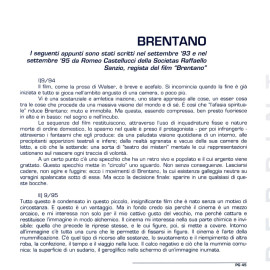 Testo di presentazione del film Brentano