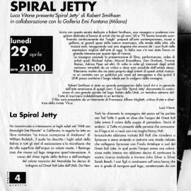 Rivista Link Project 1996, proiezione Spiral Jetty