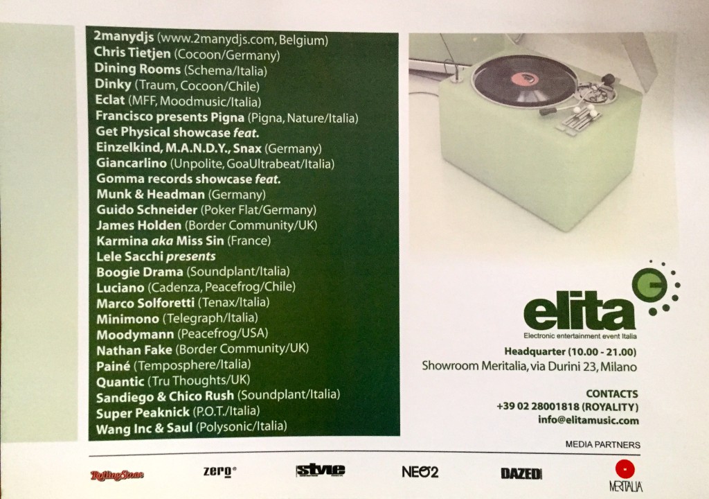 Flyer di Elita 2006