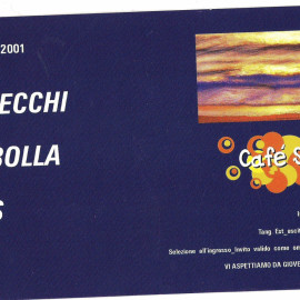 Programmazione Cafè Solaire - Milano, 2001