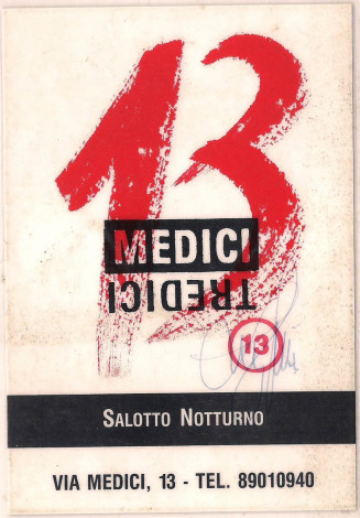 La member card del Medici 13 storica sede del Jazid